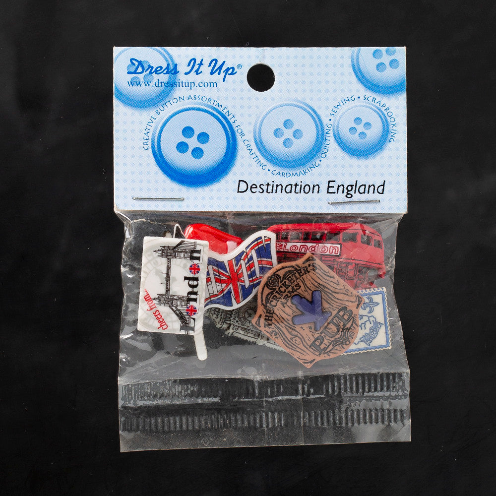 Dress it up İngiltere Temalı Dekoratif Düğme - 3579